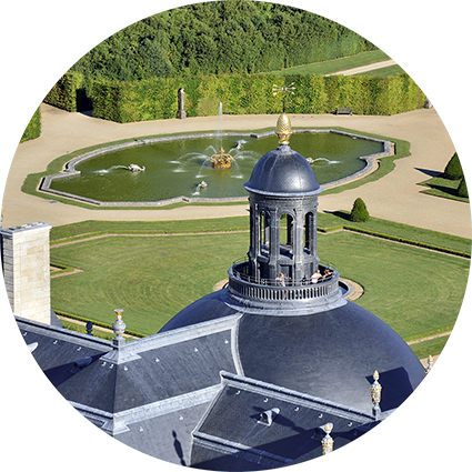 View of the dome of Vaux-le-Vicomte