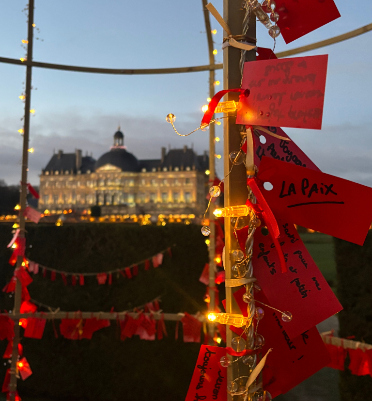 Making a wish at the Grove of Stars at the Grand Noël, Vaux-le-Vicomte