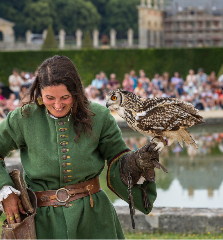 Spectacle de rapaces, ambiance du Rendez-vous Grand Siècle